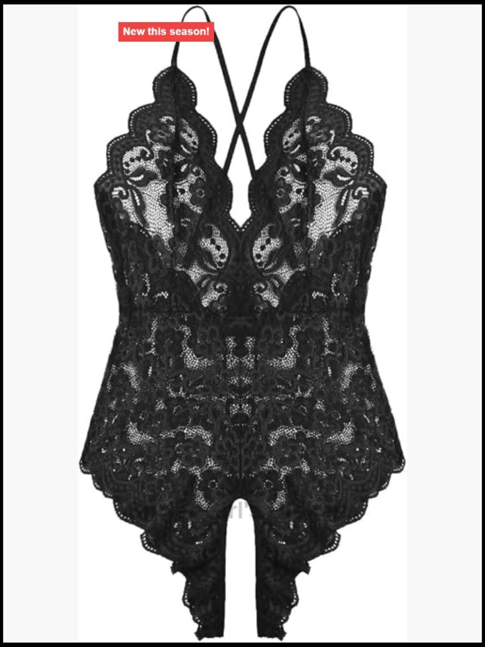 Lace Bodysuit One Piece Teddy Lingerie V Neck Sleeveless Fitted Nightie